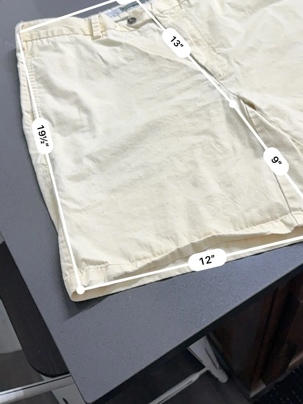 Orvis Men’s 38 Yellow Cotton Chino Shorts 9” Inseam Casual Golf
